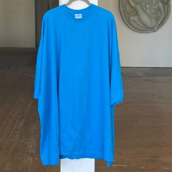 6X blue cotton T-shirt - Picture 3 of 4